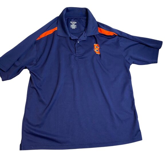 Syracuse Orange ProEdge Men's Polo Shirt L Knights Apparel Blue & Orange - Picture 1 of 7